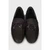 Men's brown leather loafers