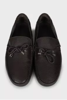 Men's brown leather loafers