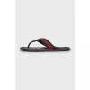 Men's leather and textile flip-flops