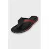 Men's leather and textile flip-flops