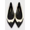 Patent leather ballet flats with pointed toe