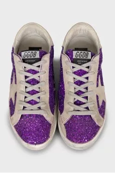 Purple Super-star sneakers
