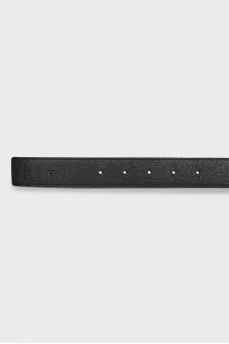 Leather reversible belt with print