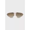 Aviator sunglasses with gold temples