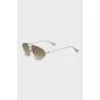 Aviator sunglasses with gold temples