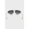 Aviator sunglasses with gold temples