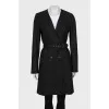 Black striped coat with tag