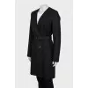 Black striped coat with tag