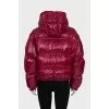 Red down jacket with detachable sleeves