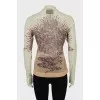 Transparent long sleeve with print
