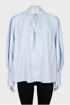 Loose fit blouse with ties