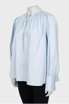 Loose fit blouse with ties