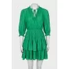 Fitted green dress with tag