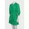 Fitted green dress with tag