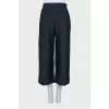 Cropped straight cut trousers