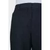Cropped straight cut trousers
