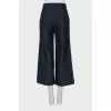 Cropped straight cut trousers