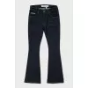 Low rise cropped flared jeans