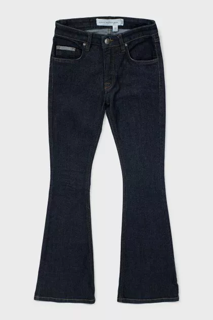 Low rise cropped flared jeans