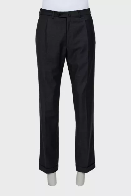 Men's gray wool trousers