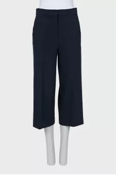 Cropped wide leg trousers