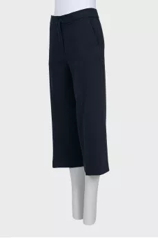 Cropped wide leg trousers