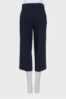Cropped wide leg trousers