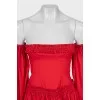 Dress with detachable sleeves