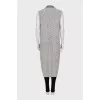 Wool vest with leather trim