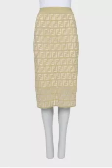 Straight skirt with lining
