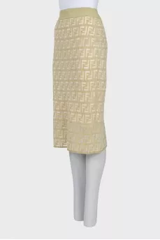 Straight skirt with lining