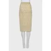Straight skirt with lining