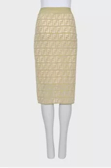 Straight skirt with lining