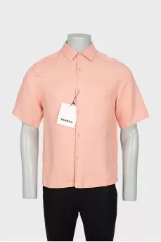 Men's pink short sleeve shirt