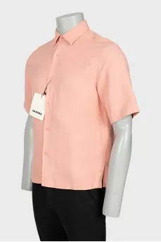 Men's pink short sleeve shirt