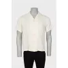 Men's white short sleeve shirt