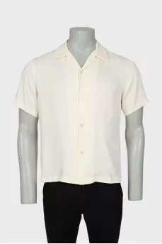Men's white short sleeve shirt