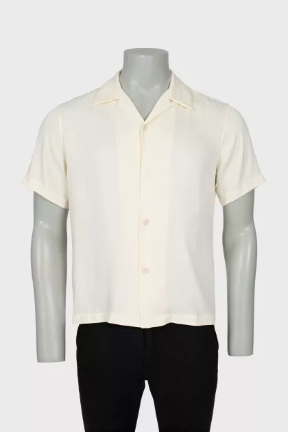 Men's white short sleeve shirt