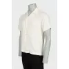 Men's white short sleeve shirt