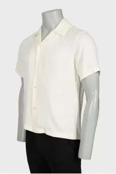 Men's white short sleeve shirt