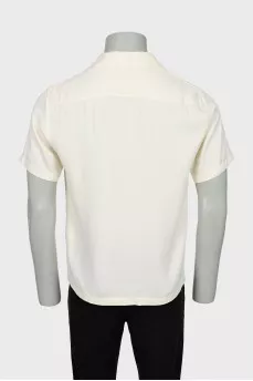 Men's white short sleeve shirt