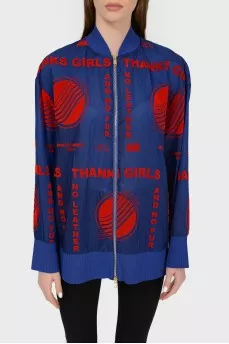 Translucent bright bomber with tag