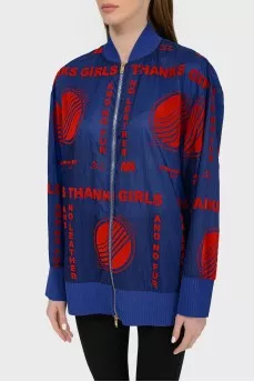 Translucent bright bomber with tag