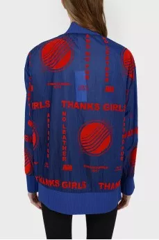 Translucent bright bomber with tag