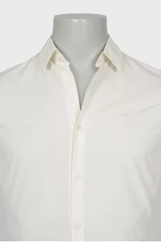 Men's shirt with branded embroidery with tag