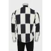 Men's shirt in black and white print