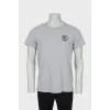 Men's T-shirt with embroidered logo