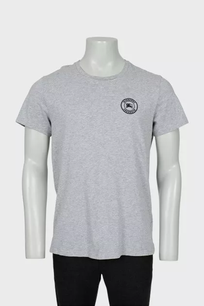 Men's T-shirt with embroidered logo