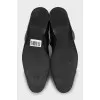 Men's leather boots with perforation