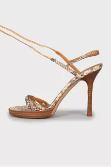 Vintage animal print sandals